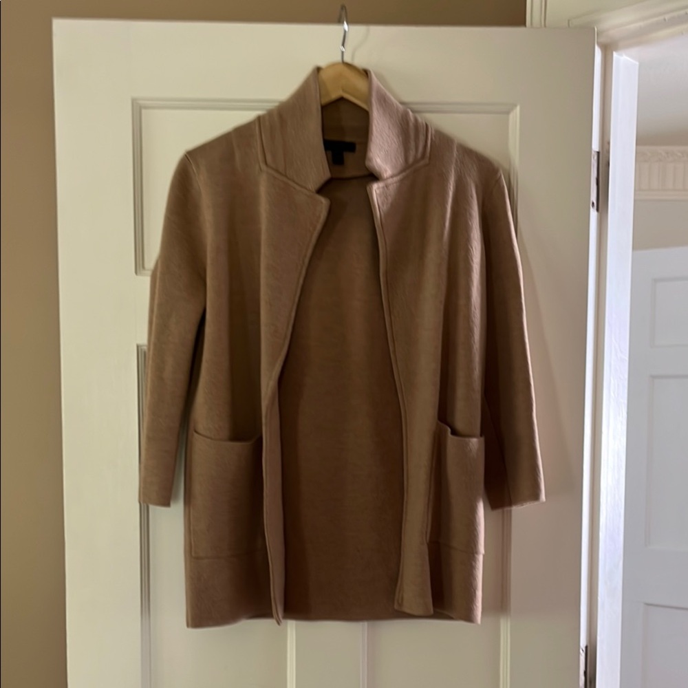 Tan Open Front Cardigan
